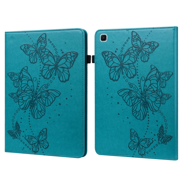 For Samsung Galaxy Tab S6 Lite P610/P615 Embossed Butterfly Pattern Horizontal Flip Leather Tablet Case