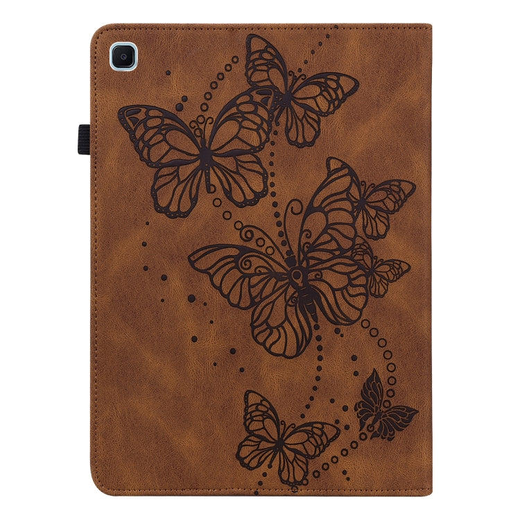 For Samsung Galaxy Tab S6 Lite P610/P615 Embossed Butterfly Pattern Horizontal Flip Leather Tablet Case