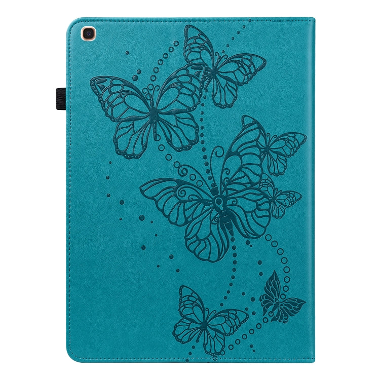 For Samsung Galaxy Tab A 10.1 (2019) T510 Embossed Butterfly Pattern Horizontal Flip Leather Tablet Case