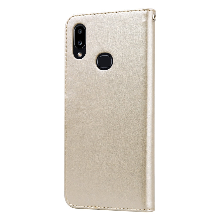 For Galaxy A10s Rose Embossed Horizontal Flip PU Leather Case, with Holder & Card Slots & Wallet