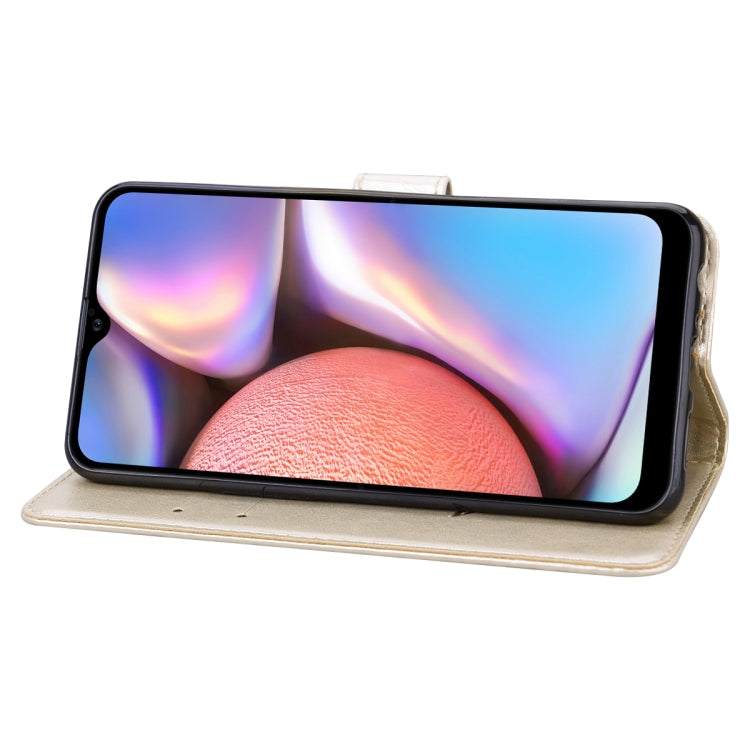 For Galaxy A10s Rose Embossed Horizontal Flip PU Leather Case, with Holder & Card Slots & Wallet
