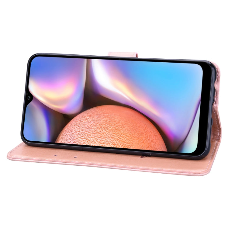 For Galaxy A10s Rose Embossed Horizontal Flip PU Leather Case, with Holder & Card Slots & Wallet