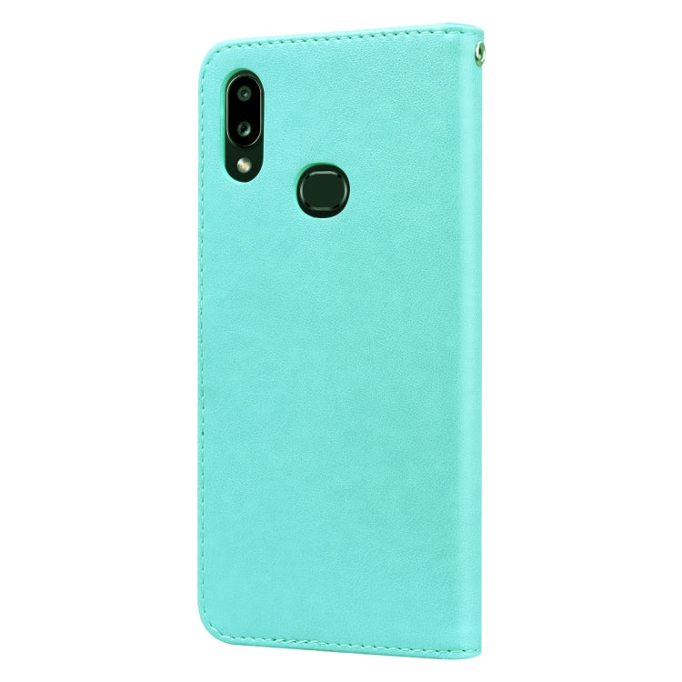 For Galaxy A10s Rose Embossed Horizontal Flip PU Leather Case, with Holder & Card Slots & Wallet