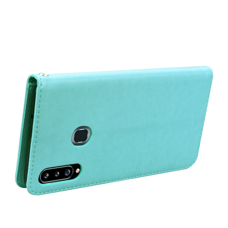 For Galaxy A20s Rose Embossed Horizontal Flip PU Leather Case, with Holder & Card Slots & Wallet