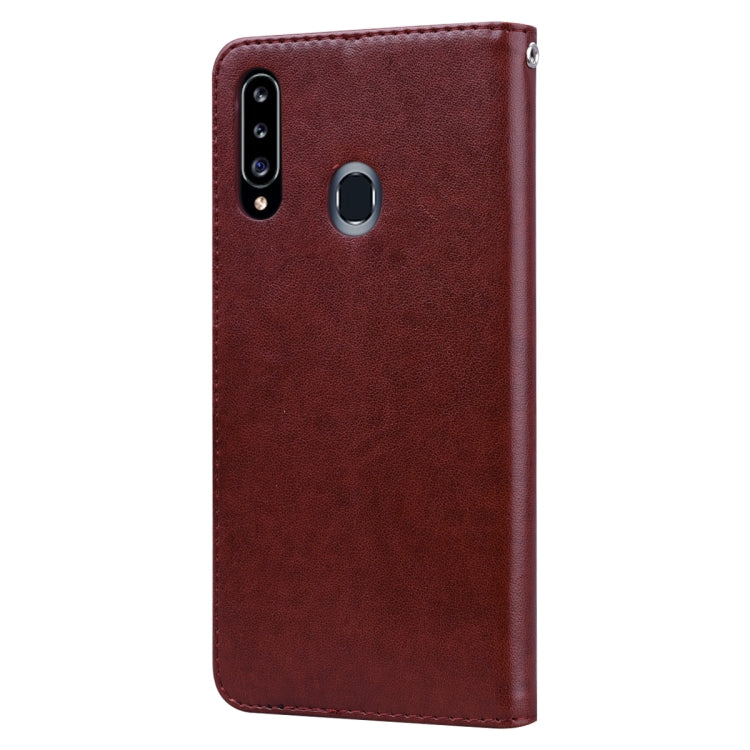 For Galaxy A20s Rose Embossed Horizontal Flip PU Leather Case, with Holder & Card Slots & Wallet