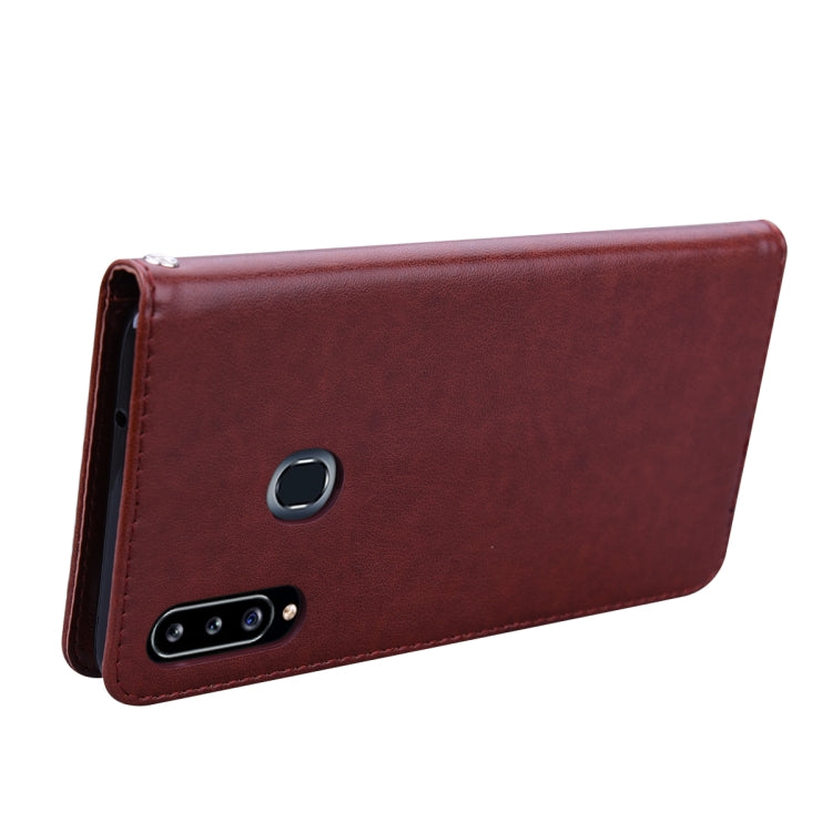 For Galaxy A20s Rose Embossed Horizontal Flip PU Leather Case, with Holder & Card Slots & Wallet