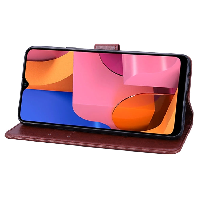 For Galaxy A20s Rose Embossed Horizontal Flip PU Leather Case, with Holder & Card Slots & Wallet