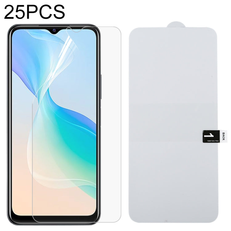 For vivo iQOO U5x / Y33s / Y76s / T1x / Y76 5G 25 PCS Full Screen Protector Explosion-proof Hydrogel Film