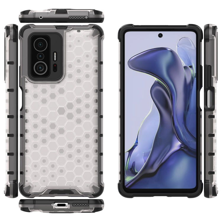 For Xiaomi Mi 11T / 11T Pro Shockproof Honeycomb PC + TPU Case with Neck Lanyard
