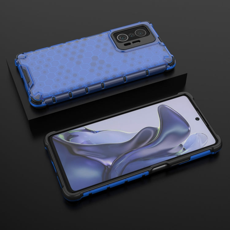 For Xiaomi Mi 11T / 11T Pro Shockproof Honeycomb PC + TPU Case with Neck Lanyard
