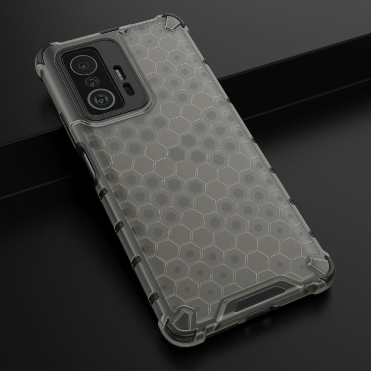 For Xiaomi Mi 11T / 11T Pro Shockproof Honeycomb PC + TPU Case with Neck Lanyard