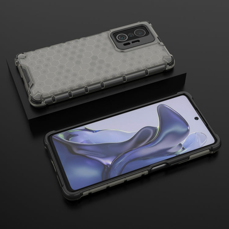 For Xiaomi Mi 11T / 11T Pro Shockproof Honeycomb PC + TPU Case with Neck Lanyard