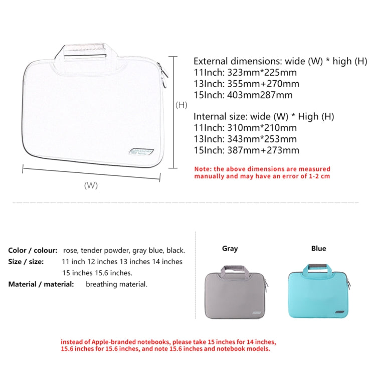 For 13 inch Laptops Diving Fabric Laptop Handbag