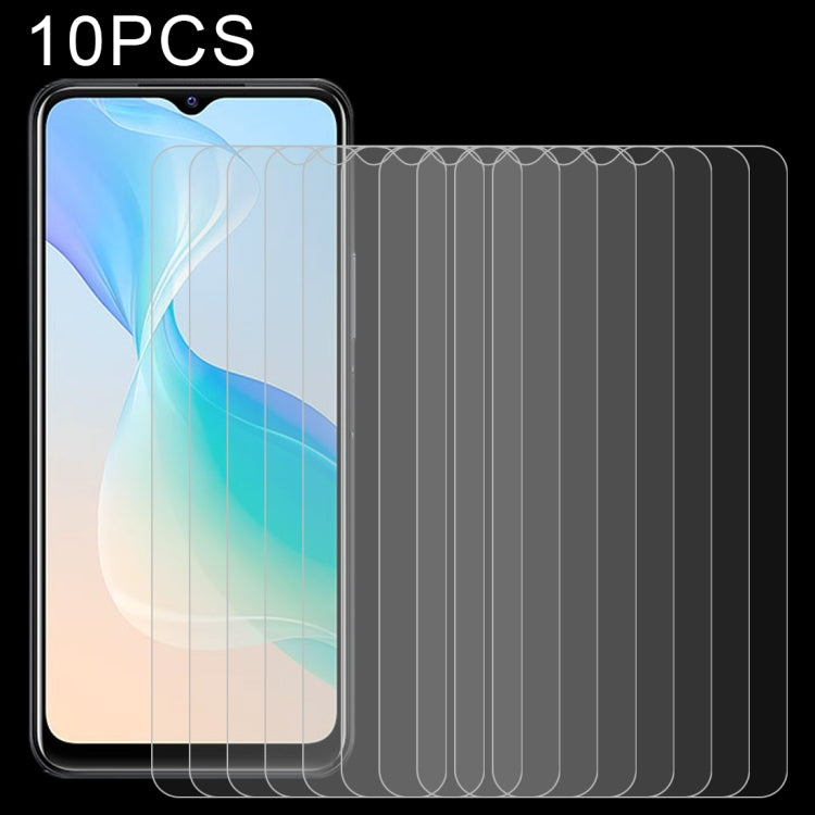 For vivo iQOO U5x / Y35 4G 2022 / Y33s / Y76s / T1x / Y76 5G 10 PCS 0.26mm 9H 2.5D Tempered Glass Film