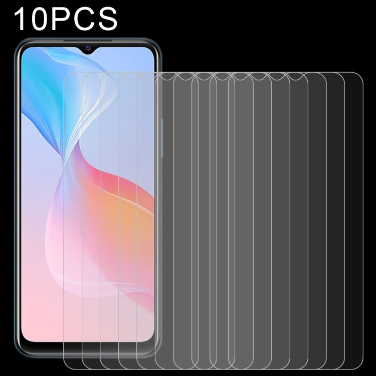 For vivo Y21 / Y21t / Y10 t1 / Y01 / Y21e / Y10 / Y33s 5G / Y21G / Y33e / iQOO U5e / Y30 5G / Y16 10 PCS 0.26mm 9H 2.5D Tempered Glass Film