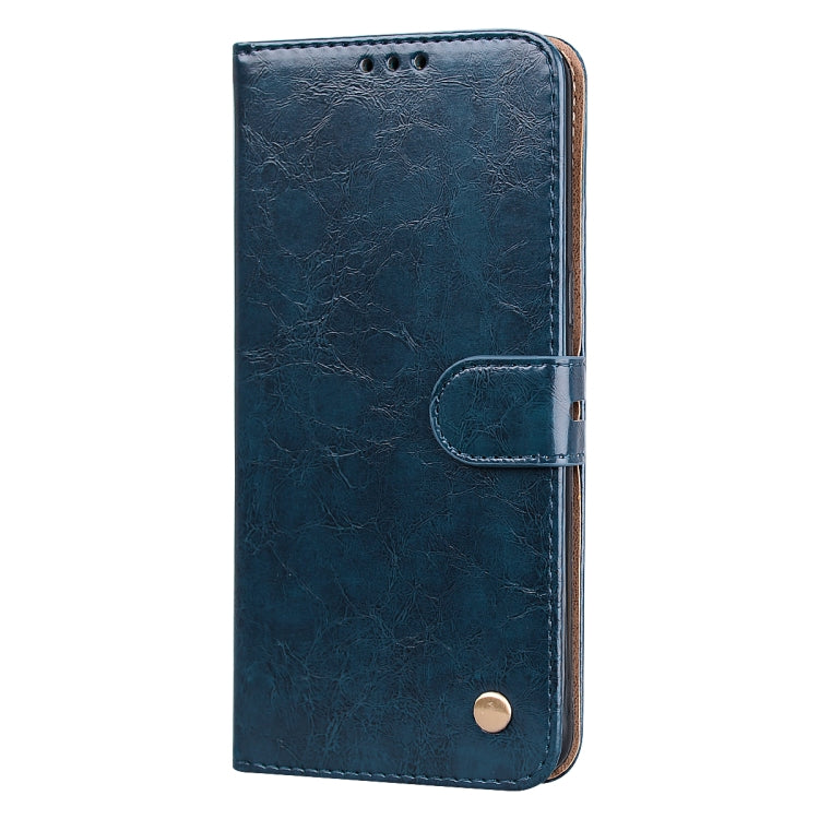 For Galaxy A10s Business Style Oil Wax Texture Horizontal Flip Leather Case, with Holder & Card Slots & Wallet
