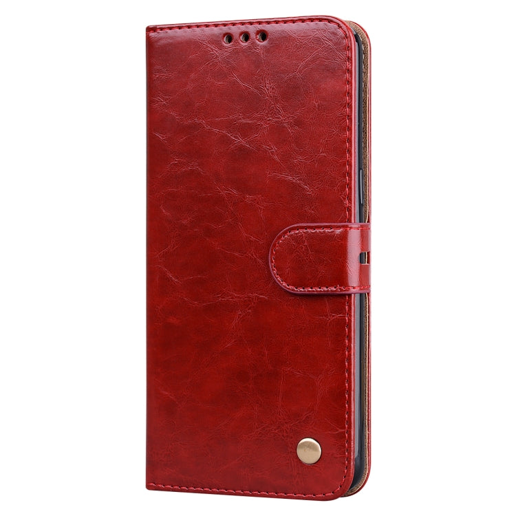 For Galaxy A10s Business Style Oil Wax Texture Horizontal Flip Leather Case, with Holder & Card Slots & Wallet