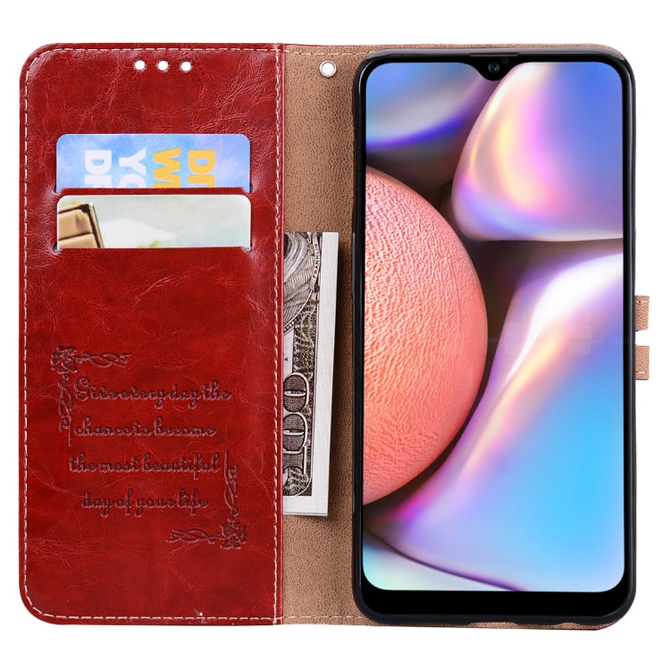 For Galaxy A10s Business Style Oil Wax Texture Horizontal Flip Leather Case, with Holder & Card Slots & Wallet