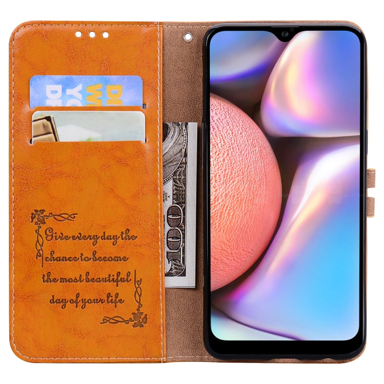 For Galaxy A10s Business Style Oil Wax Texture Horizontal Flip Leather Case, with Holder & Card Slots & Wallet