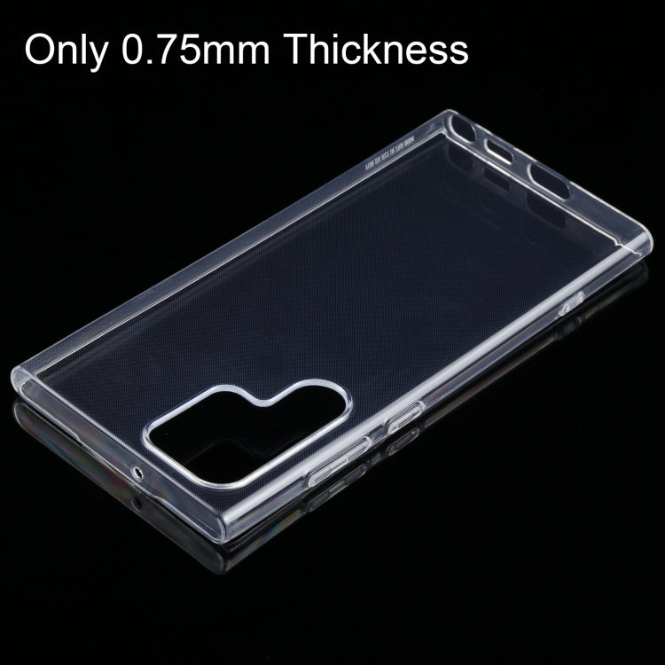 For Samsung Galaxy S22 Ultra 5G 0.75mm Ultra-thin Transparent TPU Soft Protective Case