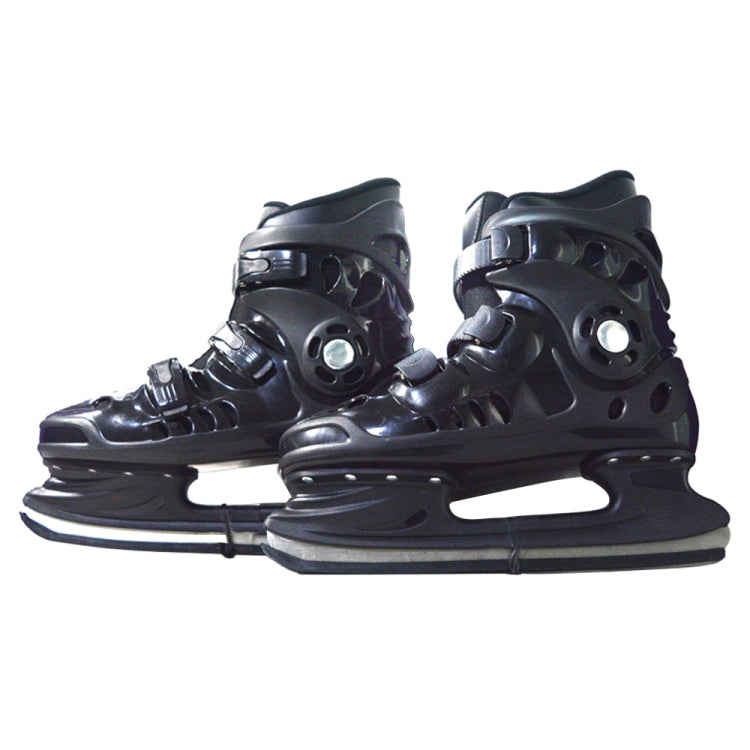 PVC + PP + Stainless Steel Skates Roller Skates, Size:35 Yards(Black)