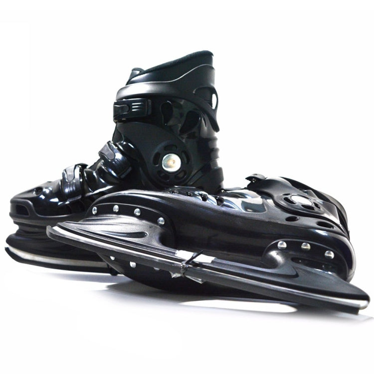 PVC + PP + Stainless Steel Skates Roller Skates, Size:35 Yards(Black)