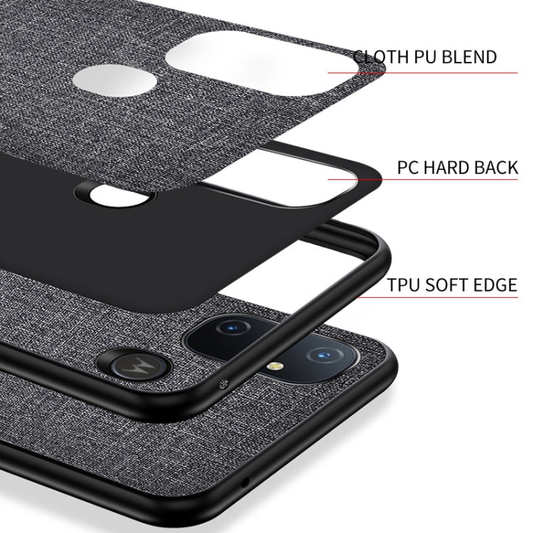 For Motorola Moto G30 Shockproof Cloth Texture PC+ TPU Protective Case