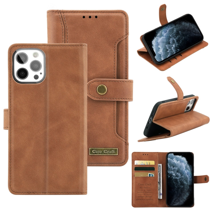 Copper Buckle Horizontal Flip Leather Phone Case with Holder & Card Slots & Wallet For iPhone 11 Pro Max