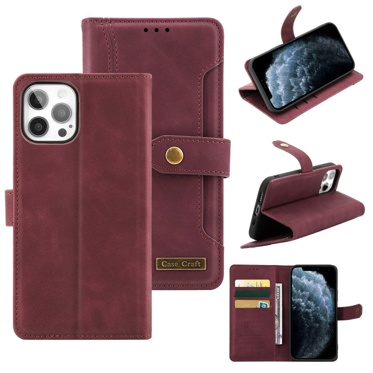Copper Buckle Horizontal Flip Leather Phone Case with Holder & Card Slots & Wallet For iPhone 11 Pro Max