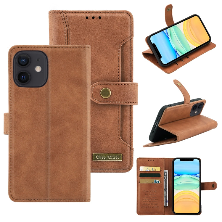 Copper Buckle Horizontal Flip Leather Phone Case with Holder & Card Slots & Wallet For iPhone 11