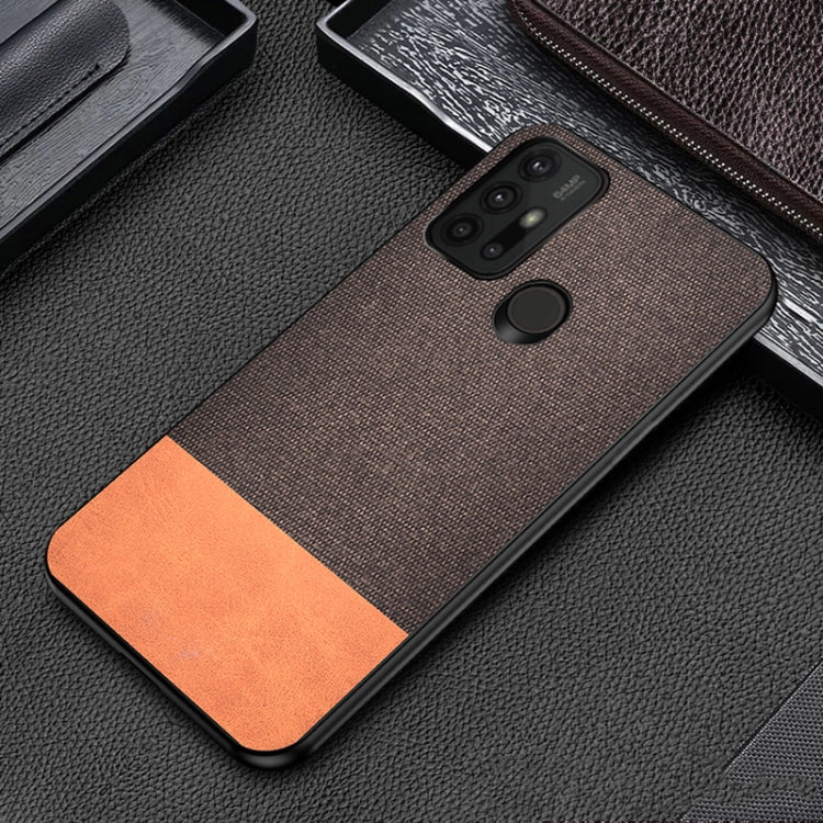 For Motorola Moto G30 Shockproof Splicing PU + Cloth Protective Case