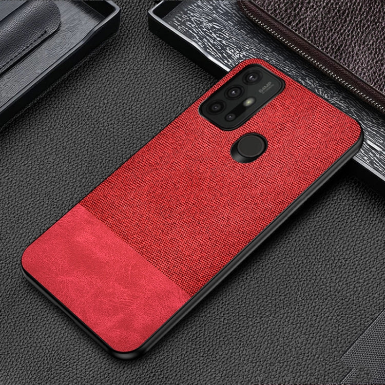 For Motorola Moto G30 Shockproof Splicing PU + Cloth Protective Case
