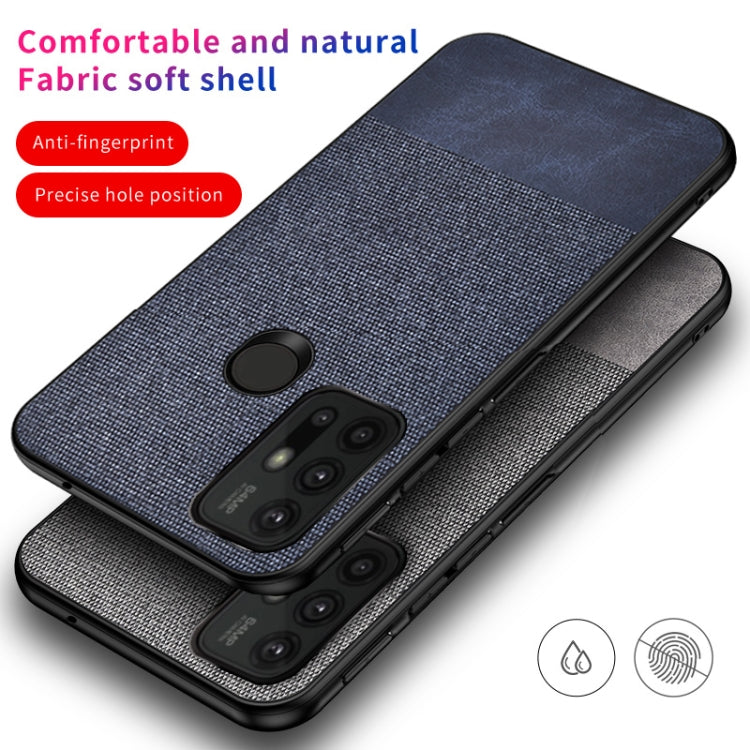 For Motorola Moto G30 Shockproof Splicing PU + Cloth Protective Case