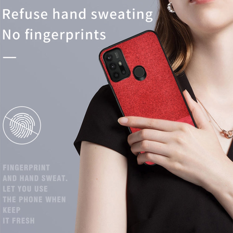 For Motorola Moto G30 Shockproof Splicing PU + Cloth Protective Case
