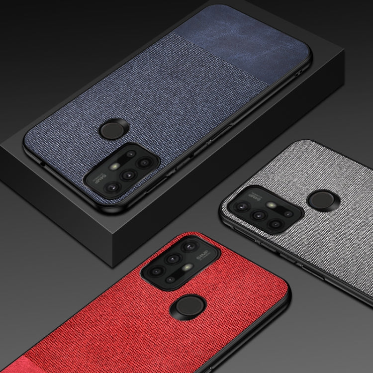 For Motorola Moto G30 Shockproof Splicing PU + Cloth Protective Case