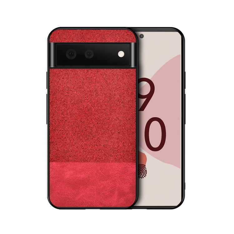 For Google Pixel 6 Shockproof Splicing PU + Cloth Protective Case