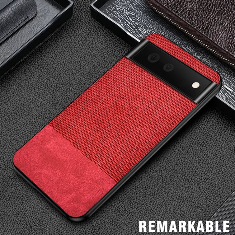 For Google Pixel 6 Shockproof Splicing PU + Cloth Protective Case