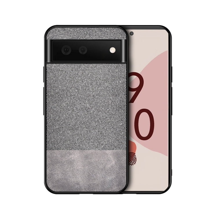 For Google Pixel 6 Shockproof Splicing PU + Cloth Protective Case