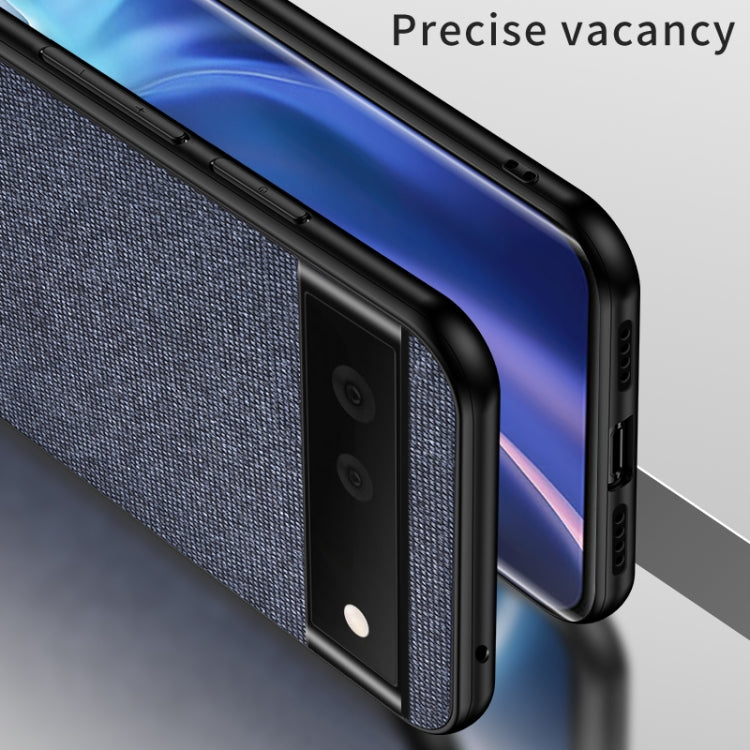 For Google Pixel 6 Shockproof Splicing PU + Cloth Protective Case