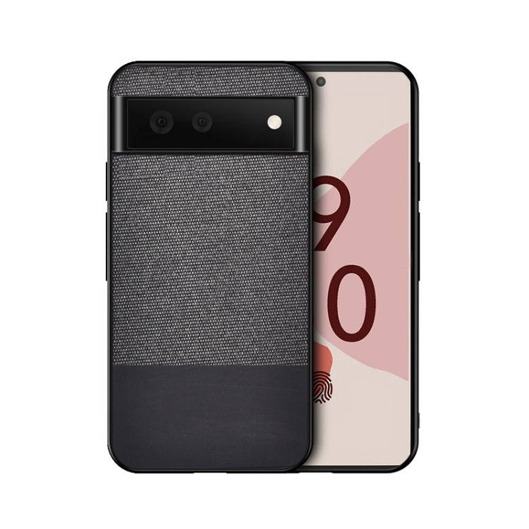 For Google Pixel 6 Shockproof Splicing PU + Cloth Protective Case