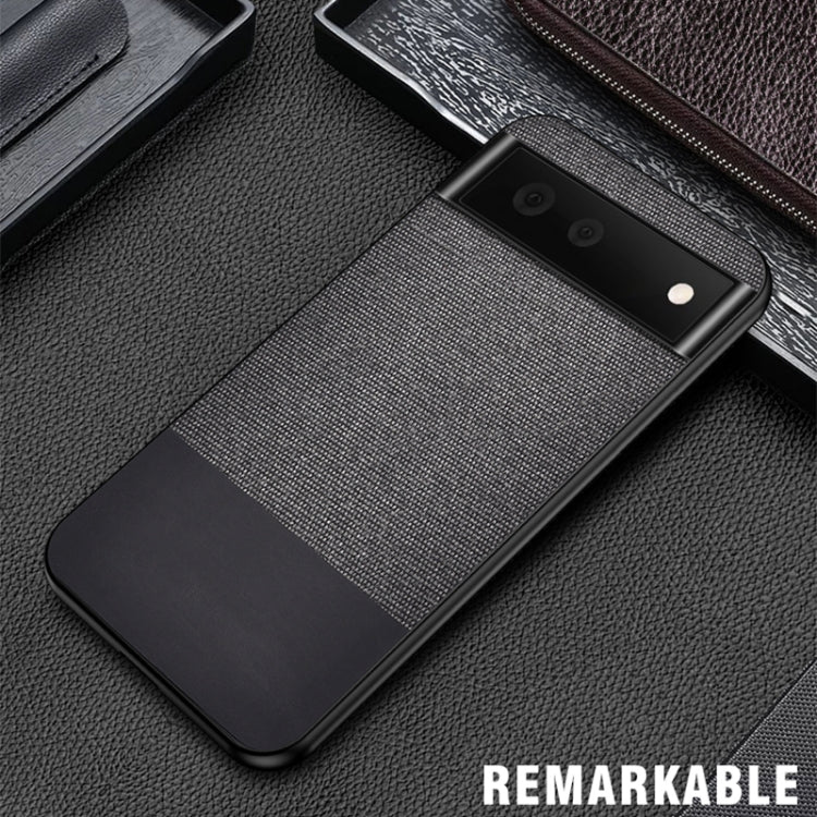 For Google Pixel 6 Shockproof Splicing PU + Cloth Protective Case
