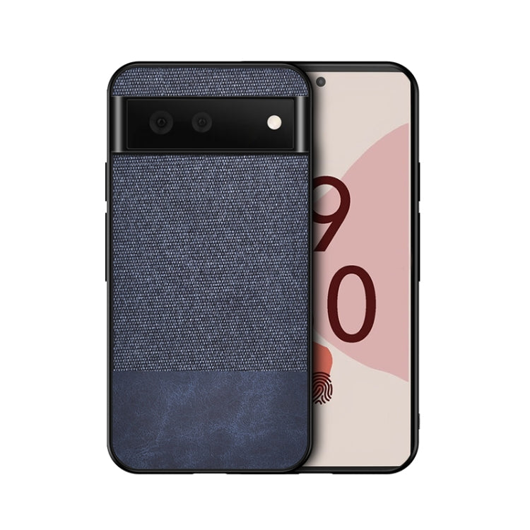 For Google Pixel 6 Pro Shockproof Splicing PU + Cloth Protective Case