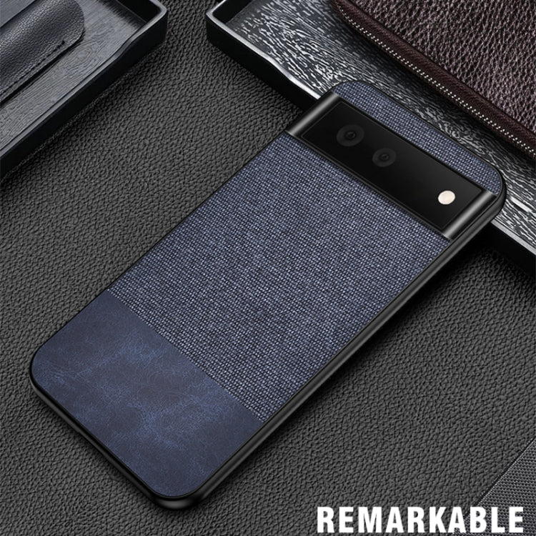 For Google Pixel 6 Pro Shockproof Splicing PU + Cloth Protective Case