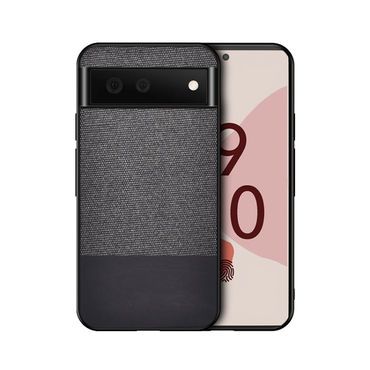 For Google Pixel 6 Pro Shockproof Splicing PU + Cloth Protective Case