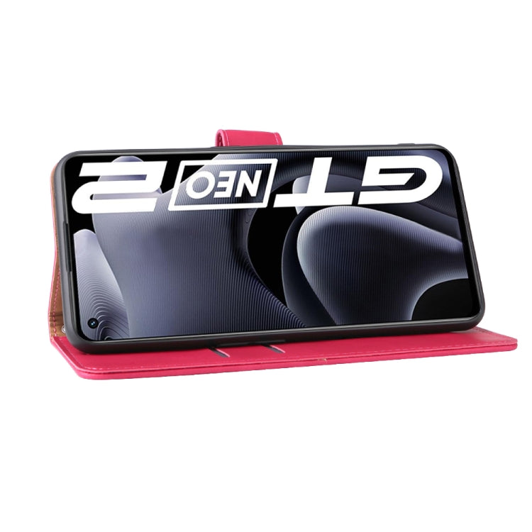 For OPPO Realme GT Neo2 Solid Color Skin Feel Magnetic Buckle Horizontal Flip Calf Texture PU Phone Case