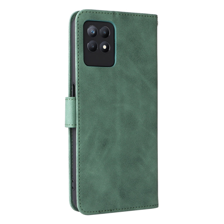 For OPPO Realme 8i Solid Color Skin Feel Magnetic Buckle Horizontal Flip Calf Texture PU Phone Case
