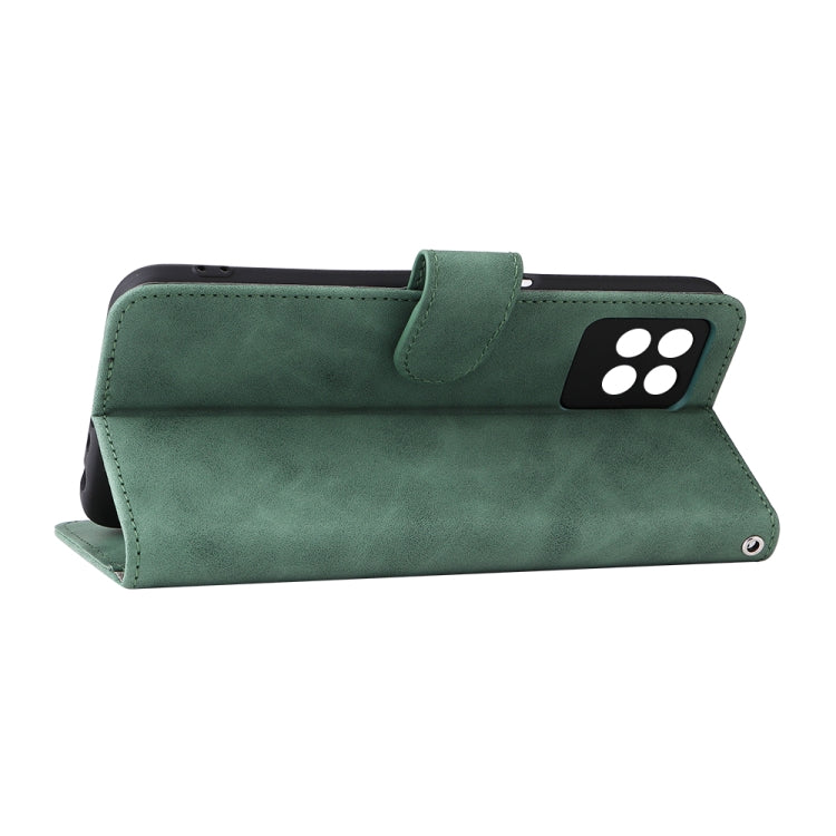 For OPPO Realme 8i Solid Color Skin Feel Magnetic Buckle Horizontal Flip Calf Texture PU Phone Case