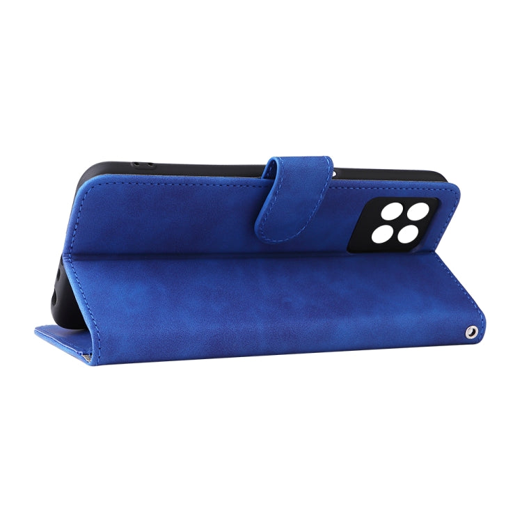 For OPPO Realme 8i Solid Color Skin Feel Magnetic Buckle Horizontal Flip Calf Texture PU Phone Case