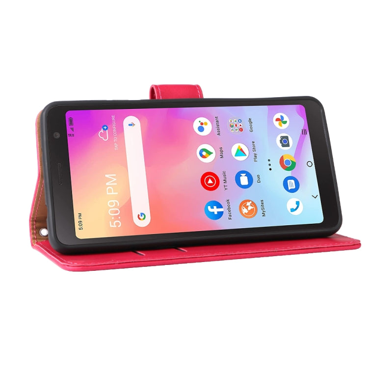 For TCL A3X Solid Color Skin Feel Magnetic Buckle Horizontal Flip Calf Texture PU Phone Case
