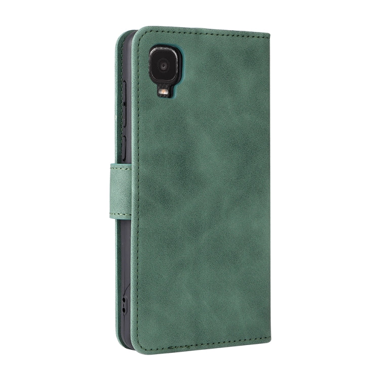 For TCL A3X Solid Color Skin Feel Magnetic Buckle Horizontal Flip Calf Texture PU Phone Case